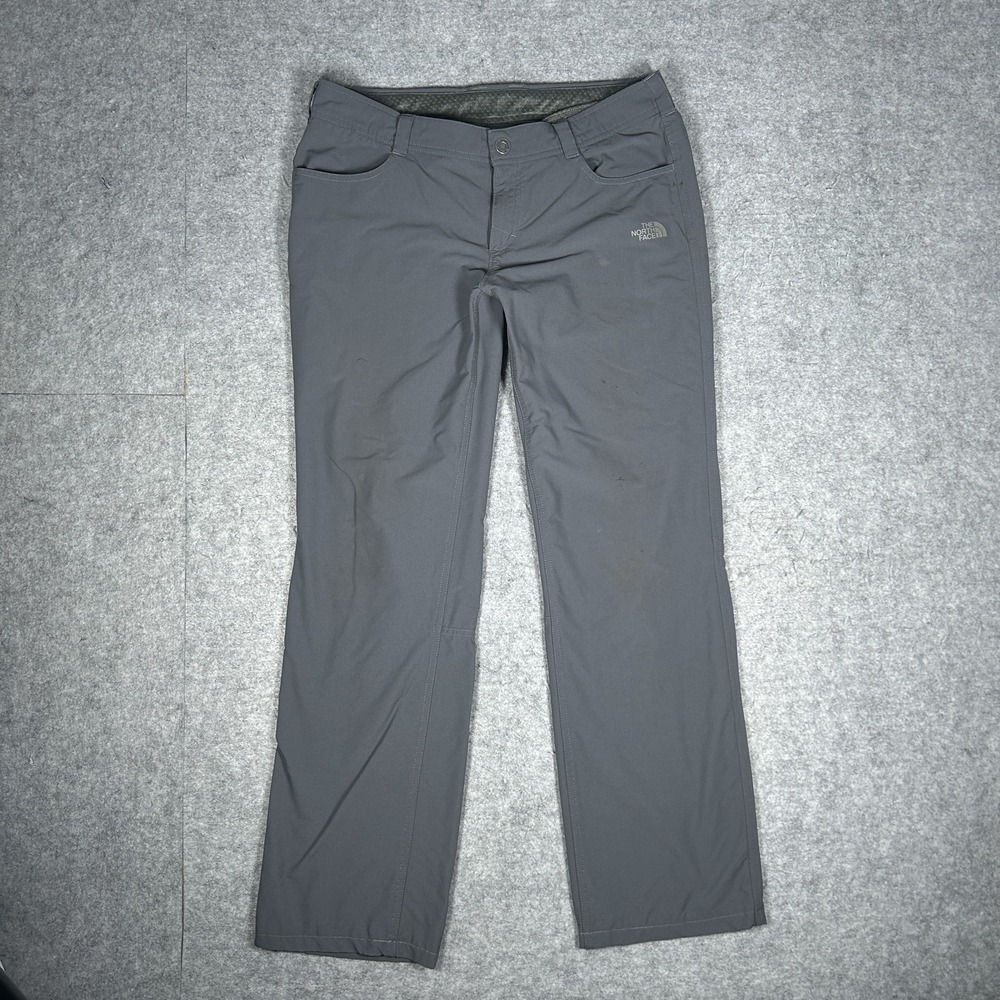 The North Face Pants Womens US 8 Grey Hiking Outdoor Nylon Stretch Straight Leg